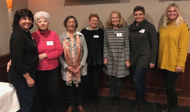 The Ladies: (L-R) Sandy Nahlik Pollman, Carol Nahlik, Sandy Hughes, Noreen Kelly, Maureen Maher Ford, Molly Maher, Sara Dressler Meeks