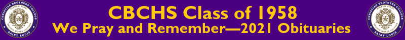 CBC&nbsp;&nbsp;Class of 1958: 2021 Obituaries Logo