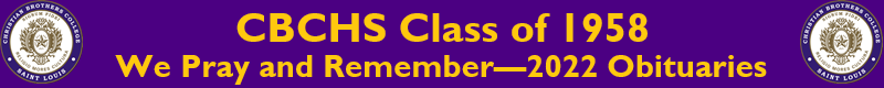 CBC&nbsp;&nbsp;Class of 1958: 2022 Obituaries Logo