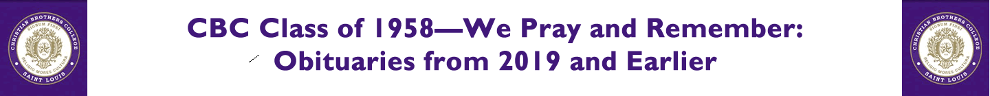 CBC&nbsp;&nbsp;Class of 1958: Pre-2019 Obituaries Logo